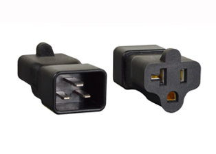 ADAPTER, IEC 60320 C-20 PLUG, NEMA 5-20R CONNECTOR, 20 AMPERE 125 VOLT, 2 POLE-3 WIRE GROUNDING (2P+E), BLACK.

<br><font color="yellow">Notes: </font> 
<br><font color="yellow">*</font> Mates with IEC 60320 C-19 receptacles and power cords.
<br><font color="yellow">*</font> Connector accepts NEMA 5-15P and NEMA 5-20P plugs.
<br><font color="yellow">*</font><font color="yellow">*</font> Scroll down to view related product groups including similar adapters or select from Adapter Links and Transformer Links.
<br><font color="yellow">*</font> Adapter Links:  
<font color="yellow">-</font> <a href="https://www.internationalconfig.com/plug_adapt.asp" style="text-decoration: none">Country Specific Adapters</a> <font color="yellow">-</font> <a href="https://www.internationalconfig.com/universal_plug_adapters_multi_configuration_electrical_adapters.asp" style="text-decoration: none">Universal Adapters</a> <font color="yellow">-</font> <a href="https://www.internationalconfig.com/icc5.asp?productgroup=%27Plug%20Adapters%2C%20International%27" style="text-decoration: none">Entire List of Adapters</a> <font color="yellow">-</font> <a href="https://www.internationalconfig.com/Electrical_Adapters_C13_C14_C19_C20_C15_C7_C5_C21_60309_and_Electrical_Adapter_Power_Cords.asp" style="text-decoration: none">IEC 60320 Adapters</a> <font color="yellow">-</font><BR> <a href="https://www.internationalconfig.com/icc6.asp?item=IEC60320-Power-Cord-Splitters" style="text-decoration: none">IEC 60320 Splitter Adapters </a> <font color="yellow">-</font> <a href="https://www.internationalconfig.com/icc6.asp?item=IEC60320-Power-Cord-Splitters" style="text-decoration: none">NEMA Splitter Adapters </a> <font color="yellow">-</font> <a href="https://www.internationalconfig.com/icc6.asp?item=888-2126-ADPU" style="text-decoration: none">IEC 60309 Adapters</a> <font color="yellow">-</font> <a href="https://www.internationalconfig.com/cordhelp.asp" style="text-decoration: none">Worldwide and IEC Power Cord Selector</a>.
<br><font color="yellow">*</font> Transformer Links: <font color="yellow">-</font> <a href="https://www.internationalconfig.com/icc6.asp?item=Transformers" style="text-decoration: none">Step-Up, Step-Down Transformers & Voltage Converters </a>.