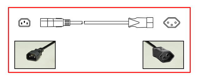 ADAPTER, IEC 60320 C-14 MALE PLUG, SWISS SW1-10R TYPE J CONNECTOR, 0.3 METERS (1 FOOT) (12") LONG. BLACK. 
<br><font color="yellow">Length: 0.3 METERS (1 FOOT)</font> 

<br><font color="yellow">Notes: </font> 
<br><font color="yellow">*</font> Allows SW1-10P plugs to connect with IEC 60320 C-13 outlets, sockets, cord sets.
<br><font color="yellow">*</font><font color="yellow">*</font> Scroll down to view related product groups including similar adapters or select from Adapter Links and Transformer Links.
<br><font color="yellow">*</font> Adapter Links:  
<font color="yellow">-</font> <a href="https://www.internationalconfig.com/plug_adapt.asp" style="text-decoration: none">Country Specific Adapters</a> <font color="yellow">-</font> <a href="https://www.internationalconfig.com/universal_plug_adapters_multi_configuration_electrical_adapters.asp" style="text-decoration: none">Universal Adapters</a> <font color="yellow">-</font> <a href="https://www.internationalconfig.com/icc5.asp?productgroup=%27Plug%20Adapters%2C%20International%27" style="text-decoration: none">Entire List of Adapters</a> <font color="yellow">-</font> <a href="https://www.internationalconfig.com/Electrical_Adapters_C13_C14_C19_C20_C15_C7_C5_C21_60309_and_Electrical_Adapter_Power_Cords.asp" style="text-decoration: none">IEC 60320 Adapters</a> <font color="yellow">-</font><BR> <a href="https://www.internationalconfig.com/icc6.asp?item=IEC60320-Power-Cord-Splitters" style="text-decoration: none">IEC 60320 Splitter Adapters </a> <font color="yellow">-</font> <a href="https://www.internationalconfig.com/icc6.asp?item=IEC60320-Power-Cord-Splitters" style="text-decoration: none">NEMA Splitter Adapters </a> <font color="yellow">-</font> <a href="https://www.internationalconfig.com/icc6.asp?item=888-2126-ADPU" style="text-decoration: none">IEC 60309 Adapters</a> <font color="yellow">-</font> <a href="https://www.internationalconfig.com/cordhelp.asp" style="text-decoration: none">Worldwide and IEC Power Cord Selector</a>.
<br><font color="yellow">*</font> Transformer Links: <font color="yellow">-</font> <a href="https://www.internationalconfig.com/icc6.asp?item=Transformers" style="text-decoration: none">Step-Up, Step-Down Transformers & Voltage Converters </a>.