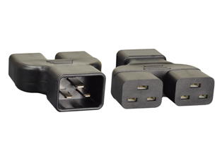 ADAPTER SPLITTER, 20 AMPERE 250 VOLT, IEC 60320 C-20 PLUG, (2) IEC 60320 C-19 CONNECTORS, 2 POLE-3 WIRE GROUNDING (2P+E). BLACK.

<br><font color="yellow">Notes: </font> 
<br><font color="yellow">*</font> Mates with IEC 60320 C-19 power outlets and cord sets.
<br><font color="yellow">*</font><font color="yellow">*</font> Scroll down to view related product groups including similar adapters or select from Adapter Links and Transformer Links.
<br><font color="yellow">*</font> Adapter Links:  
<font color="yellow">-</font> <a href="https://www.internationalconfig.com/plug_adapt.asp" style="text-decoration: none">Country Specific Adapters</a> <font color="yellow">-</font> <a href="https://www.internationalconfig.com/universal_plug_adapters_multi_configuration_electrical_adapters.asp" style="text-decoration: none">Universal Adapters</a> <font color="yellow">-</font> <a href="https://www.internationalconfig.com/icc5.asp?productgroup=%27Plug%20Adapters%2C%20International%27" style="text-decoration: none">Entire List of Adapters</a> <font color="yellow">-</font> <a href="https://www.internationalconfig.com/Electrical_Adapters_C13_C14_C19_C20_C15_C7_C5_C21_60309_and_Electrical_Adapter_Power_Cords.asp" style="text-decoration: none">IEC 60320 Adapters</a> <font color="yellow">-</font><BR> <a href="https://www.internationalconfig.com/icc6.asp?item=IEC60320-Power-Cord-Splitters" style="text-decoration: none">IEC 60320 Splitter Adapters </a> <font color="yellow">-</font> <a href="https://www.internationalconfig.com/icc6.asp?item=IEC60320-Power-Cord-Splitters" style="text-decoration: none">NEMA Splitter Adapters </a> <font color="yellow">-</font> <a href="https://www.internationalconfig.com/icc6.asp?item=888-2126-ADPU" style="text-decoration: none">IEC 60309 Adapters</a> <font color="yellow">-</font> <a href="https://www.internationalconfig.com/cordhelp.asp" style="text-decoration: none">Worldwide and IEC Power Cord Selector</a>.
<br><font color="yellow">*</font> Transformer Links: <font color="yellow">-</font> <a href="https://www.internationalconfig.com/icc6.asp?item=Transformers" style="text-decoration: none">Step-Up, Step-Down Transformers & Voltage Converters </a>.