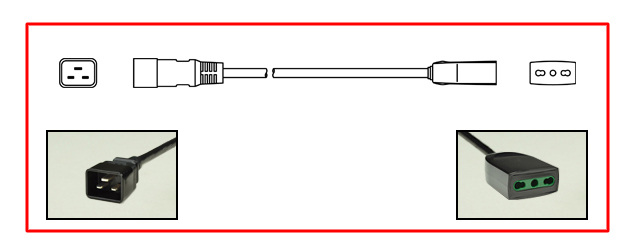 ADAPTER, 16 AMPERE-250 VOLT, IEC 60320 C-20 PLUG & ITALIAN TYPE L IT2-16R CONNECTOR. CONNECTS ITALIAN 10A/16A PLUGS WITH IEC 60320 C-19 OUTLETS/CONNECTORS, 2 POLE-3 WIRE GROUNDING, 0.3 METERS (1 FOOT) (12") LONG. BLACK.
<br><font color="yellow">Length: 0.3 METERS (1 FOOT)</font>

<br><font color="yellow">Notes: </font>  
<br><font color="yellow">*</font><font color="yellow">*</font> Scroll down to view related product groups including similar adapters or select from Adapter Links and Transformer Links.
<br><font color="yellow">*</font> Adapter Links:  
<font color="yellow">-</font> <a href="https://www.internationalconfig.com/plug_adapt.asp" style="text-decoration: none">Country Specific Adapters</a> <font color="yellow">-</font> <a href="https://www.internationalconfig.com/universal_plug_adapters_multi_configuration_electrical_adapters.asp" style="text-decoration: none">Universal Adapters</a> <font color="yellow">-</font> <a href="https://www.internationalconfig.com/icc5.asp?productgroup=%27Plug%20Adapters%2C%20International%27" style="text-decoration: none">Entire List of Adapters</a> <font color="yellow">-</font> <a href="https://www.internationalconfig.com/Electrical_Adapters_C13_C14_C19_C20_C15_C7_C5_C21_60309_and_Electrical_Adapter_Power_Cords.asp" style="text-decoration: none">IEC 60320 Adapters</a> <font color="yellow">-</font><BR> <a href="https://www.internationalconfig.com/icc6.asp?item=IEC60320-Power-Cord-Splitters" style="text-decoration: none">IEC 60320 Splitter Adapters </a> <font color="yellow">-</font> <a href="https://www.internationalconfig.com/icc6.asp?item=IEC60320-Power-Cord-Splitters" style="text-decoration: none">NEMA Splitter Adapters </a> <font color="yellow">-</font> <a href="https://www.internationalconfig.com/icc6.asp?item=888-2126-ADPU" style="text-decoration: none">IEC 60309 Adapters</a> <font color="yellow">-</font> <a href="https://www.internationalconfig.com/cordhelp.asp" style="text-decoration: none">Worldwide and IEC Power Cord Selector</a>.
<br><font color="yellow">*</font> Transformer Links: <font color="yellow">-</font> <a href="https://www.internationalconfig.com/icc6.asp?item=Transformers" style="text-decoration: none">Step-Up, Step-Down Transformers & Voltage Converters </a>.