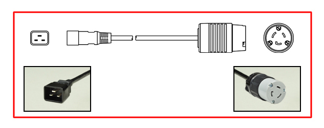 20 AMPERE-250 VOLT PLUG ADAPTER. CONNECTS NEMA L6-20P PLUG TO IEC 60320 C-19 CONNECTOR. IEC 60320 C-20 MALE PLUG END, NEMA L6-20R CONNECTOR END, 12/3 AWG, SJTO CORDAGE, 2 POLE-3 WIRE GROUNDING, 0.3 METERS (1 FOOT) (12") LONG. BLACK.
<br><font color="yellow">Length: 0.3 METERS (1 FOOT)</font>

<br><font color="yellow">Notes: </font> 
<br><font color="yellow">*</font> Custom lengths available.
<br><font color="yellow">*</font><font color="yellow">*</font> Scroll down to view related product groups including similar adapters or select from Adapter Links and Transformer Links.
<br><font color="yellow">*</font> Adapter Links:  
<font color="yellow">-</font> <a href="https://www.internationalconfig.com/plug_adapt.asp" style="text-decoration: none">Country Specific Adapters</a> <font color="yellow">-</font> <a href="https://www.internationalconfig.com/universal_plug_adapters_multi_configuration_electrical_adapters.asp" style="text-decoration: none">Universal Adapters</a> <font color="yellow">-</font> <a href="https://www.internationalconfig.com/icc5.asp?productgroup=%27Plug%20Adapters%2C%20International%27" style="text-decoration: none">Entire List of Adapters</a> <font color="yellow">-</font> <a href="https://www.internationalconfig.com/Electrical_Adapters_C13_C14_C19_C20_C15_C7_C5_C21_60309_and_Electrical_Adapter_Power_Cords.asp" style="text-decoration: none">IEC 60320 Adapters</a> <font color="yellow">-</font><BR> <a href="https://www.internationalconfig.com/icc6.asp?item=IEC60320-Power-Cord-Splitters" style="text-decoration: none">IEC 60320 Splitter Adapters </a> <font color="yellow">-</font> <a href="https://www.internationalconfig.com/icc6.asp?item=IEC60320-Power-Cord-Splitters" style="text-decoration: none">NEMA Splitter Adapters </a> <font color="yellow">-</font> <a href="https://www.internationalconfig.com/icc6.asp?item=888-2126-ADPU" style="text-decoration: none">IEC 60309 Adapters</a> <font color="yellow">-</font> <a href="https://www.internationalconfig.com/cordhelp.asp" style="text-decoration: none">Worldwide and IEC Power Cord Selector</a>.
<br><font color="yellow">*</font> Transformer Links: <font color="yellow">-</font> <a href="https://www.internationalconfig.com/icc6.asp?item=Transformers" style="text-decoration: none">Step-Up, Step-Down Transformers & Voltage Converters </a>.