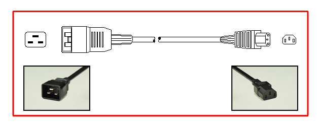 PLUG ADAPTER, DETACHABLE POWER CORD, 15A-250V, IEC 60320 C-20 PLUG, IEC 60320 C-13 CONNECTOR, 2 POLE-3WIRE GROUNDING [2P+E], 14/3 AWG SJTO 105C, 2.5 METERS [8FT-2IN] [98"] LONG. BLACK.
<br><font color="yellow">Length: 2.5 METERS [8FT-2IN]</font>   Note: Color versions also available in 
<font color="FF6347">Red, </font> 
<font color="4169E1">Blue, </font> 
<font color="228B22">Green. </font> 
Visit: <a href="https://internationalconfig.com/Color-Power-Cords-Color-Cord-Sets-Red-Blue-Green-Color-Power-Cords-C13-C14-C15-C20-C19-IEC-60320-NEMA-5-15-Red-Blue-Green-Color-Power-Cords.asp" style="text-decoration: none">"Color Power Cord Selector"</a>

<br><font color="yellow">Notes: </font> 
<br><font color="yellow">*</font> Plug adapters: C20-C13, C14-C19, C14-C15, C14-C5, C18-C7 listed below in related products. Scroll down to view.
