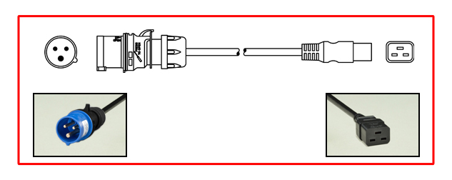 IEC-60309 POWER CORD, 6H POWER CABLE, IEC 60309 POWER CORD SET, IEC 309  PLUGS 16A 230-250V, 6H IEC60309 PIN & SLEEVE INDUSTRIAL CABLES CORDS, IEC-309,  IEC309 PLUG, VDE, UL, CSA EUROPEAN, INTERNATIONAL