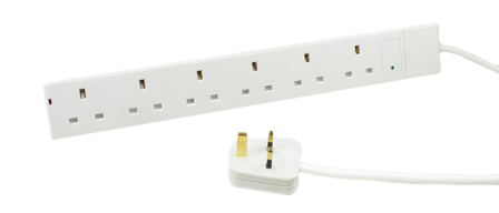 UK, BRITISH, UNITED KINGDOM 13 AMPERE-250 VOLT 6 OUTLET PDU POWER STRIP, SURGE PROTECTION, NEON INDICATOR, BS 1363A TYPE G SOCKETS (UK1-13R), SHUTTERED CONTACTS, 2 POLE-3 WIRE GROUNDING (2P+E), 2.0 METER (6FT-7IN) CORD WITH 13A-250V BS 1362 FUSED ANGLE PLUG (UK1-13P). WHITE.

<br><font color="yellow">Notes: </font> 
<br><font color="yellow">*</font> For horizontal rack mount applications use #52019, #52019-BLK rack mounting plates.
<br><font color="yellow">*</font> British, United Kingdom power cords, plugs, GFCI-RCD outlets, connectors, socket strips, extension cords, plug adapters listed below in related products. Scroll down to view.

