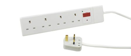 UK, BRITISH, UNITED KINGDOM 13 AMPERE-250 VOLT 4 OUTLET PDU POWER STRIP, BS 1363A TYPE G (UK1-13R) FUSE PROTECTED SOCKETS, NEON INDICATOR, SHUTTERED CONTACTS, 2 POLE-3 WIRE GROUNDING (2P+E), 2.0 METER (6FT-7IN) CORD WITH 13A-250V BS 1362 FUSED ANGLE PLUG (UK1-13P). WHITE.

<br><font color="yellow">Notes: </font> 
<br><font color="yellow">*</font> For horizontal rack mount applications use #52019, #52019-BLK rack mounting plates.
<br><font color="yellow">*</font> British, United Kingdom power cords, plugs, GFCI-RCD outlets, connectors, socket strips, extension cords, plug adapters listed below in related products. Scroll down to view.

