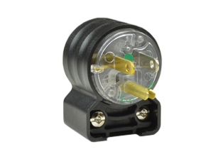 15A-125V HOSPITAL GRADE ANGLE PLUG, <font color="yellow"> TYPE B</font>, GREEN DOT NEMA 5-15P, 2 POLE-3 WIRE GROUNDING (2P+E), IMPACT RESISTANT, TERMINALS ACCEPT 12/3, 14/3, 16/3, 18/3 AWG CONDUCTORS, 0.300-0.690" CORD GRIP RANGE. CLEAR/BLACK.

<br><font color="yellow">Notes: </font> 
<br><font color="yellow">*</font> Four angle cover design. Power cord exits up, down, left or right.