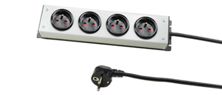 FRANCE, BELGIUM 16 AMPERE-250 VOLT, 4 OUTLET CEE 7/5 (FR1-16R) PDU POWER STRIP, SHUTTERED CONTACTS, 2 POLE-3 WIRE GROUNDING (2P+E), 3.0 METER (9FT-10IN) LONG POWER CORD, CEE 7/7 SCHUKO (EU1-16P) ANGLE PLUG. BLACK BASE/GRAY COVER. 

<br><font color="yellow">Notes: </font> 
<br><font color="yellow">*</font> For horizontal rack applications use #52019 or #52019-BLK mounting plate.
<br><font color="yellow">*</font> All CEE 7/7 European Schuko (EU1-16P) type plugs & power cords connect with France / Belgium outlets, sockets, connectors.