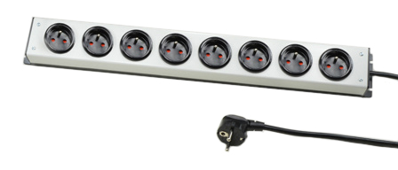 FRANCE, BELGIUM 16 AMPERE-250 VOLT, 8 OUTLET CEE 7/5 (FR1-16R) PDU POWER STRIP, SHUTTERED CONTACTS, 2 POLE-3 WIRE GROUNDING (2P+E), 3.0 METER (9FT-10IN) LONG POWER CORD, CEE 7/7 SCHUKO (EU1-16P) ANGLE PLUG. BLACK BASE/GRAY COVER. 

<br><font color="yellow">Notes: </font> 
<br><font color="yellow">*</font> All CEE 7/7 European Schuko (EU1-16P) type plugs & power cords connect with France / Belgium outlets, sockets, connectors.