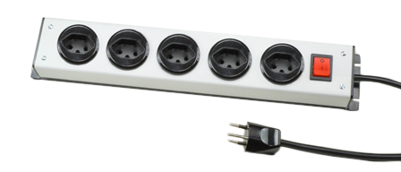 SWITZERLAND 10 AMPERE-250 VOLT SEV 1011 (SW1-10R) 5 OUTLET PDU POWER STRIP, ILLUMINATED "ON/OFF" SWITCH, 2 POLE-3 WIRE GROUNDING (2P+E), 3.0 METER (9FT-10IN) POWER CORD. BLACK BASE/GRAY COVER. 

<br><font color="yellow">Notes: </font> 
<br><font color="yellow">*</font> PDU horizontal rack mount applications. Use #52019, #52019-BLK rack mounting plates.
<br><font color="yellow">*</font> Switzerland plugs, outlets, power cords, connectors, outlet strips, GFCI sockets listed below in related products. Scroll down to view.