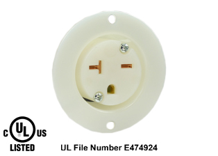 20A AMPERE-250 VOLT NEMA 6-20R FLANGED PANEL MOUNT POWER OUTLET, IMPACT RESISTANT NYLON BODY, 2 POLE-3 WIRE GROUNDING (2P+E), SPECIFICATION GRADE. WHITE. 

<br><font color="yellow">Notes: </font> 
<br><font color="yellow">*</font> Weatherproof / dust proof applications use #5200-WSC cover & #5200-WTC terminal shield or # 79480 WP cover. 
<br><font color="yellow">*</font> Temp. range = -40C to +75C. Terminals accept 16AWG-10AWG. Max. torque = 11 in. lbs.
<br><font color="yellow">**</font> NEMA Flanged Panel Mount Outlets with same mounting pattern listed below.
<BR>**NEMA 5-15R Outlet Part #5279-SS (15A-125V). Accepts NEMA 5-15P plugs. 
<BR>**NEMA 5-20R Outlet Part #5379-SS (20A-125V). Accepts NEMA 5-20P & NEMA 5-15P plugs.
<BR>**NEMA 6-15R Outlet Part #5679-SS (15A-250V). Accepts NEMA 6-15P plugs. 
<BR>**NEMA 6-20R Outlet Part #5479-SS (20A-250V). Accepts NEMA 6-20P & NEMA 6-15P plugs.
<BR>**NEMA L5-15R Locking Outlet #4715-SS (15A-125V). Accepts NEMA L5-15P Locking plugs.
<BR>**NEMA L6-15R Locking Outlet #L615-FO (15A-250V). Accepts NEMA L6-15P Locking plugs.

<br><font color="yellow">View:</font> Optional panel mount designs # <a href="https://internationalconfig.com/icc6.asp?item=5858-QC" style="text-decoration: none">5858-QC</a> (Quick Connect / Solder Terminals).

<br><font color="yellow">*</font> Plugs, power cords, outlets, PDU strips, connectors, inlets, adapters are listed below in related products. Scroll down to view.