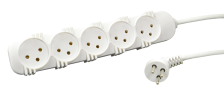 ISRAEL 16 AMPERE-250 VOLT SI 32 (IS1-16R) 5 OUTLET PDU POWER STRIP, 3500W MAX, 2 POLE-3 WIRE GROUNDING (2P+E), 1.0 METER (3FT-3IN) CORD. WHITE.

<br><font color="yellow">Notes: </font> 
<br><font color="yellow">*</font> For horizontal rack applications use #52019 or #52019-BLK mounting plate.
<br><font color="yellow">*</font> Israel power cords, plugs, GFCI-RCD outlets, connectors, socket strips, plug adapters are listed below in related products. Scroll down to view.