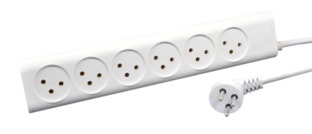 ISRAEL 16 AMPERE-250 VOLT, 3,500 WATT, SI 32 (IS1-16R) 6 OUTLET PDU POWER STRIP, 2 POLE-3 WIRE GROUNDING (2P+E), 1.0 METER (3FT-3IN) CORD. WHITE.

<br><font color="yellow">Notes: </font> 
<br><font color="yellow">*</font> For horizontal rack applications use #52019 or #52019-BLK mounting plate.
<br><font color="yellow">*</font> Israel power cords, plugs, GFCI-RCD outlets, connectors, socket strips, plug adapters are listed below in related products. Scroll down to view.