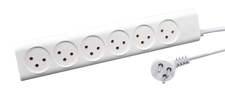 ISRAEL 16 AMPERE-250 VOLT, 3,500 WATT, SI 32 (IS1-16R) 6 OUTLET PDU POWER STRIP, 2 POLE-3 WIRE GROUNDING (2P+E), 1.0 METER (3FT-3IN) CORD. WHITE.

<br><font color="yellow">Notes: </font> 
<br><font color="yellow">*</font> For horizontal rack applications use #52019 or #52019-BLK mounting plate.
<br><font color="yellow">*</font> Israel power cords, plugs, GFCI-RCD outlets, connectors, socket strips, plug adapters are listed below in related products. Scroll down to view.