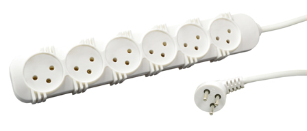 ISRAEL 16 AMPERE-250 VOLT, 3,500 WATT, SI 32 (IS1-16R) 6 OUTLET PDU POWER STRIP, 2 POLE-3 WIRE GROUNDING (2P+E), 1.0 METER (3FT-3IN) CORD. WHITE.

<br><font color="yellow">Notes: </font> 
<br><font color="yellow">*</font> For horizontal rack applications use #52019 or #52019-BLK mounting plate.
<br><font color="yellow">*</font> Israel power cords, plugs, GFCI-RCD outlets, connectors, socket strips, plug adapters are listed below in related products. Scroll down to view.