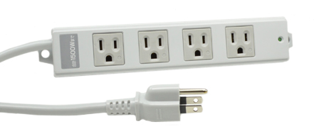 JAPAN 15 AMPERE-125 VOLT 4 OUTLET PDU POWER STRIP, JIS C 8303 TYPE B (JA1-15R) NEMA 5-15R, 1500 WATT, INDICATOR LIGHT, 2 POLE-3 WIRE GROUNDING (2P+E), 3.0 METER (9FT-10IN) POWER CORD. GRAY. PSE, JET APPROVED. 

<br><font color="yellow">Notes: </font> 
<br><font color="yellow">*</font> For horizontal rack mount applications use #52019, #52019-BLK mounting plates.
<br><font color="yellow">*</font> Outlet accepts 15A-125V American NEMA 5-15P, NEMA 1-15P plugs, Japan JA1-15P plugs. <font color="YELLOW"> Locking versions available #56506-LK (6 outlets), #56510-LK (10 outlets).</font> Prevents accidental disconnects.
<br><font color="yellow">*</font> Japan power cords, plugs, outlets, connectors are listed below in related products. Scroll down to view.

