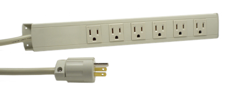 JAPAN 15 AMPERE-125 VOLT 6 OUTLET PDU POWER STRIP, (1500 WATT), JIS C 8303 TYPE B (JA1-15R) NEMA 5-15R, 2 POLE-3 WIRE GROUNDING (2P+E), 3.0 METER (9FT-10IN) POWER CORD. IVORY. PSE, JET APPROVED. 

<br><font color="yellow">Notes: </font> 
<br><font color="yellow">*</font> For horizontal rack mount applications use #52019, #52019-BLK mounting plates.
<br><font color="yellow">*</font> Magnetic base plate mounts power strip on flat metal surfaces, office equipment, desks.
<br><font color="yellow">*</font> Outlet accepts 15A-125V American NEMA 5-15P, NEMA 1-15P plugs, Japan JA1-15P plugs. <font color="YELLOW"> Locking versions available #56506-LK (6 outlets), #56510-LK (10 outlets).</font> Prevents accidental disconnects.
<br><font color="yellow">*</font> Japan power cords, plugs, outlets, connectors are listed below in related products. Scroll down to view.


 