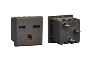 15 AMPERE-250 VOLT AC (USA / CANADA) "SNAP-IN" PANEL MOUNT OUTLET, NEMA 6-15R, TYPE B, 35mmX35mm SIZE, 0.250" (6.3mm) QUICK CONNECT / SOLDER TERMINALS, NYLON. BLACK. 

<br><font color="yellow">Notes: </font> 
<BR><font color="yellow">*</font> Material: Nylon, UL94V-0 rated.
<br><font color="yellow">*</font> NEMA outlets with same "SNAP-IN" panel cut out design listed below.
<BR>**NEMA 5-15R Outlet Part #5258-QC (15A-125V). Accepts NEMA 5-15P plugs.
<BR>**NEMA 5-20R Outlet Part #5358-QC (20A-125V). Accepts NEMA 5-20P & NEMA 5-15P plugs.
<BR>**NEMA 6-15R Outlet Part #5658-QC (15A-250V). Accepts NEMA 6-15P plugs.
<BR>**NEMA 6-20R Outlet Part #5858-QC (20A-250V). Accepts NEMA 6-20P & NEMA 6-15P plugs.

<br><font color="yellow">View:</font> Optional outlet designs # <a href="https://internationalconfig.com/icc6.asp?item=5658" style="text-decoration: none">5658</a>, # <a href="https://internationalconfig.com/icc6.asp?item=5679-SS" style="text-decoration: none">5679-SS</a>  
 <BR><font color="yellow">*</font> Plugs, power cords, PDU strips, connectors, outlets, inlets, adapters are listed below in related products. Scroll down to view.

<BR><font color="yellow">*</font> Plugs, power cords, PDU strips, connectors, outlets, inlets, adapters are listed below in related products. Scroll down to view.
