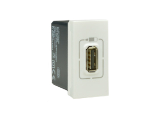 USB POWER SUPPLY CHARGER, SINGLE USB SOCKET, 22.5x45mm MODULAR SIZE, 5V-750mA, NOMINAL INPUT VOLTAGE 100-240VAC, 50-60Hz, 120mA NOMINAL INPUT FREQUENCY, IP40 RATED, SCREW TERMINALS. WHITE. 

<br><font color="yellow">Notes: </font>
<br><font color="yellow">*</font> For recharging portable devices such as phones, smartphones, MP3 OR MP4 players. 
<br><font color="yellow">*</font> Mounts on American 2x4 wall boxes, requires frame #79170X45-N & #79140X45-N wall plate (White, SS). 
<br> <font color="yellow">*</font> Mounts on American 4x4 wall boxes, requires frame #79210X45-N & #79215X45-N wall plate (White) & blank 79590X45.
<br><font color="yellow">*</font> Mounts on European wall boxes (60mm on center), requires frame #79250X45-N & wall plate #79266X45-N.
<br><font color="yellow">*</font> Surface mount insulated wall boxes #680601X45 series. Surface mount metal wall boxes #79240X45 series.
<br><font color="yellow">*</font> Surface mount weatherproof, IP66 rated. Requires frame #730091X45 & #74790X45 wall box.
<br><font color="yellow">*</font> Panel mount frames #79110X45, #79110X45-ALU. <a href="https://www.internationalconfig.com/catalog_pages/pg94.pdf" style="text-decoration: none" target="_blank"> Panel Mount Instruction Guide</a>
<br><font color="yellow">*</font> Complete range of modular devices and mounting component options. <a href="https://www.internationalconfig.com/modular_electrical_devices.asp" style="text-decoration: none">Modular Devices Link</a>
 <br><font color="yellow">*</font> Wall plates, boxes, outlets, switches, modular GFCI/RCD and circuit breakers are listed below. Scroll down to view.
