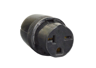 20 AMPERE-250 VOLT CONNECTOR (NEMA 6-20R / NEMA 6-15R), 2 POLE-3 WIRE GROUNDING (2P+E), NYLON, ACCEPTS 18AWG-12AWG CONDUCTORS, MAX. CORD GRIP = 0.590". BLACK.

<br><font color="yellow">Notes: </font> 
<br><font color="yellow">*</font> NEMA 6-20R connectors connect with NEMA 6-20P (20A-250V) & NEMA 6-15P (15A-250V) power cords, plugs, flanged inlets.
<br><font color="yellow">*</font> Connector has "twist & lock" cord grip design for faster cable assembly.
<br><font color="yellow">*</font> NEMA 6-20 power cords, power strips, plugs, connectors, outlets listed below in related products. Scroll down to view.