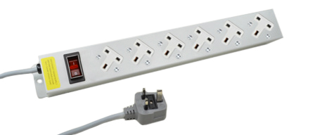 BRITISH, UNITED KINGDOM 13 AMPERE-250 VOLT BS 1363A TYPE G [UK1-13R] 6 LEFT ANGLE SOCKET PDU POWER STRIP, SHUTTERED CONTACTS, ILLUMINATED 12 AMP. D.P. CIRCUIT BREAKER, 2 POLE-3 WIRE GROUNDING (2P+E), SURFACE OR "19 IN" RACK MOUNT, METAL ENCLOSURE, 2.0 METER (6FT-7IN) CORD, [UK1-13P] BS 1362 13 AMP. FUSED PLUG. GRAY.

<br><font color="yellow">Notes: </font> 
<br><font color="yellow">*</font> Operating Temp. = 0C to +60C.
<br><font color="yellow">*</font> Storage Temp. = -10C to +70C.
<br><font color="yellow">*</font> British, United Kingdom power cords, plugs, GFCI-RCD outlets, connectors, socket strips, extension cords, plug adapters listed below in related products. Scroll down to view.

