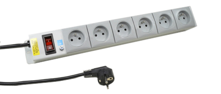 FRANCE, BELGIUM 16 AMPERE-250 VOLT CEE 7/5 (FR1-16R) 6 OUTLET PDU POWER STRIP, 15 AMP. D.P. CIRCUIT BREAKER, SHUTTERED CONTACTS, PILOT LIGHT, 19" VERTICAL RACK/SURFACE MOUNT, METAL ENCLOSURE, 2 POLE-3 WIRE GROUNDING (2P+E), 2.0 METER (6FT-7IN) CORD, CEE 7/7 SCHUKO ANGLE PLUG. GRAY.

<br><font color="yellow">Notes: </font> 
<br><font color="yellow">*</font> Operating temp. = 0C to +60C.
<br><font color="yellow">*</font> Storage temp. = -10C to +70C.
<br><font color="yellow">*</font> All CEE 7/7 European Schuko type plugs & power cords connect with France / Belgium outlets, sockets, connectors.
<br><font color="yellow">*</font> France, Belgium plugs, outlets, power cords, connectors, outlet strips, GFCI sockets listed below in related products. Scroll down to view.