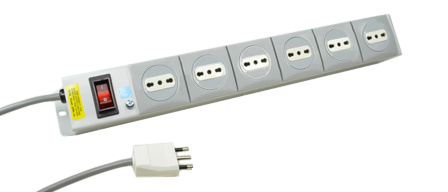 ITALY, CHILE 10 AMPERE-250 VOLT CEI 23-50 (S17) TYPE L, CEI 23-16 (S11) (IT1-10R, IT2-16R), 6 OUTLET PDU POWER STRIP, ILLUMINATED 10 AMP. DOUBLE POLE CIRCUIT BREAKER, METAL ENCLOSURE, VERTICAL RACK/SURFACE MOUNT, 2 POLE-3 WIRE GROUNDING (2P+E), 2.0 METER (6FT-7IN) CORD WITH ITALIAN (IT1-10P) PLUG. GRAY.

<br><font color="yellow">Notes: </font> 
<br><font color="yellow">*</font> Operating temp. = 0�C to +60�C.
<br><font color="yellow">*</font> Storage temp. = -10�C to +70�C.
<br><font color="yellow">*</font> Italy, Chile plugs, outlets, power cords, connectors, outlet strips, GFCI sockets listed below in related products. Scroll down to view.

