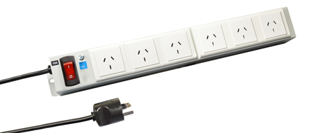 AUSTRALIA / NEW ZEALAND 10 AMPERE-250 VOLT, 6 OUTLET [AU1-10R] PDU POWER STRIP, METAL ENCLOSURE, "19" SURFACE OR VERTICAL RACK MOUNTING, ILLUMINATED 10 AMP. DOUBLE POLE CIRCUIT BREAKER, 2 POLE-3 WIRE GROUNDING [2P+E], 2.0 METER [6FT-7IN] LONG CORD [AU1-10P] PLUG. GRAY.

<br><font color="yellow">Notes: </font> 
<br><font color="yellow">*</font> Operating temp. = 0C to +60C.
<br><font color="yellow">*</font> Storage temp. = -10C to +70C.
<br><font color="yellow">*</font> Australia / New Zealand plugs, outlets, power cords, connectors, outlet strips, GFCI sockets listed below in related products. Scroll down to view.
