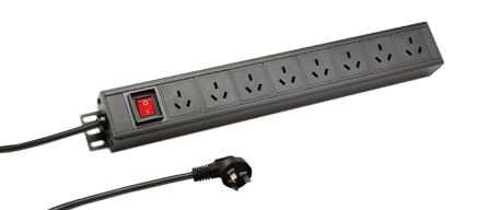 CHINA 10 AMPERE-250 VOLT 8 OUTLET PDU POWER STRIP [CH1-10R], 50/60 HZ, "19 IN." VERTICAL RACK OR SURFACE MOUNT, 1.5U SIZE METAL ENCLOSURE, DOUBLE-POLE ILLUMINATED ON/OFF SWITCH, 2 POLE-3 WIRE GROUNDING (2P+E), 3.0 METER (9FT-10IN) CORD, [CH1-10P] PLUG. BLACK.

<br><font color="yellow">Notes: </font> 
<br><font color="yellow">*</font> Operating temp. = -10C to +60C.
<br><font color="yellow">*</font> Storage temp. = -25C to +65C.
<br><font color="yellow">*</font> Universal multi-configuration power strips #59208-C19H, 59208-C19V accept China 16A-250V and 10A-250V plugs.
<br><font color="yellow">*</font> China plugs, outlets, power cords, connectors, outlet strips, GFCI sockets listed below in related products. Scroll down to view.


 