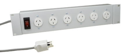 AUSTRALIA / NEW ZEALAND 10 AMPERE-250 VOLT, 6 OUTLET [AU1-10R] PDU POWER STRIP, METAL ENCLOSURE, "19 INCH" HORIZONTAL RACK MOUNTING, ILLUMINATED 10 AMP. DOUBLE POLE CIRCUIT BREAKER, 2 POLE-3 WIRE GROUNDING [2P+E], 2.0 METER [6FT-7IN] LONG CORD [AU1-10P] PLUG. GRAY.

<br><font color="yellow">Notes: </font> 
<br><font color="yellow">*</font> Operating temp. = 0C to +60C.
<br><font color="yellow">*</font> Storage temp. = -10C to +70C.
<br><font color="yellow">*</font> Australia / New Zealand plugs, outlets, power cords, connectors, outlet strips, GFCI sockets listed below in related products. Scroll down to view.
