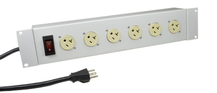 AMERICA, CANADA NEMA 20 AMPERE-125 VOLT NEMA 5-20R 6 OUTLET PDU POWER STRIP, ILLUMINATED 20 AMP. DOUBLE POLE CIRCUIT BREAKER, METAL ENCLOSURE, 19" VERTICAL RACK MOUNT, 2 POLE-3 WIRE GROUNDING (2P+E), 2.25 METER (7FT-5IN) CORD. GRAY.

<br><font color="yellow">Notes: </font> 
<br><font color="yellow">*</font> Operating temp. = 0C to +60C.
<br><font color="yellow">*</font> Storage temp. = -10C to +70C.
<br><font color="yellow">*</font> America, Canada Nema plugs, outlets, power cords, connectors, outlet strips, GFCI outlets, receptacles listed below in related products. Scroll down to view.