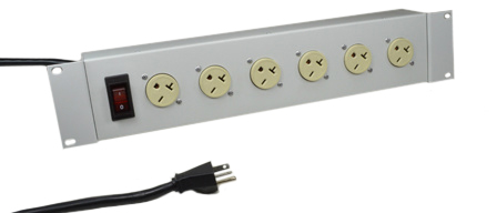 AMERICA, CANADA NEMA 20 AMPERE-250 VOLT NEMA 6-20R / NEMA 6-15R 6 OUTLET PDU POWER STRIP, 19" HORIZONTAL RACK MOUNT, METAL ENCLOSURE, ILLUMINATED 20 AMPERE D.P. CIRCUIT BREAKER, 2 POLE-3 WIRE GROUNDING (2P+E), 2 METER (6FT-7IN) POWER CORD. GRAY. 

<br><font color="yellow">Notes: </font> 
<br><font color="yellow">*</font> Outlets accept NEMA 6-20P 20A-250V & NEMA 6-15P 15A-250V plugs.
<br><font color="yellow">*</font> NEMA 6-20R plugs, outlets, power cords, connectors, outlet strips, listed below in related products. Scroll down to view.