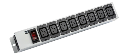 IEC 60320 C-19, C-20 PDU POWER STRIP, 8 OUTLETS, 15 AMPERE-240 VOLT, VERTICAL RACK/SURFACE MOUNT, METAL ENCLOSURE, ILLUMINATED 15 AMP. DOUBLE POLE CIRCUIT BREAKER, 2 POLE-3 WIRE GROUNDING (2P+E), IEC 60320 C-20 POWER INLET (15.7 INCHES) LONG. GRAY.

<br><font color="yellow">Notes: </font> 
<br><font color="yellow">*</font> Temp. range = -5C to +25C.
<br><font color="yellow">*</font> C20 power inlet connects with all C19 power cords, connectors.
<br><font color="yellow">*</font> IEC 60320 C19, C20 plugs, outlets, power cords, connectors, outlet strips are listed below in related products. Scroll down to view.
 