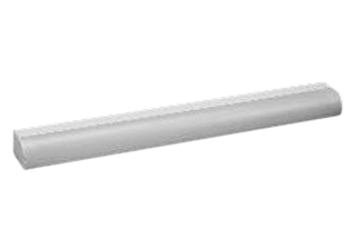 EUROPEAN / INTERNATIONAL FLUORESCENT STRIP LIGHT FIXTURE, 11 WATTS, 230 VOLT, 50HZ, IP44 RATED, (LESS LAMP), CLASS 1, OPAL POLYCARBONATE LENS, ALUMINUM BASE, 335 mm (12") LONG. WHITE. 

<br><font color="yellow">Notes: </font> 
<br><font color="yellow">*</font> Requires lamp #006017.
