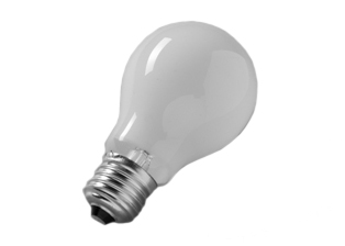 EUROPEAN/INTERNATIONAL 230-250 VOLT, 75 WATT (E-27) LAMP FOR INCANDESCENT LIGHT FIXTURES.