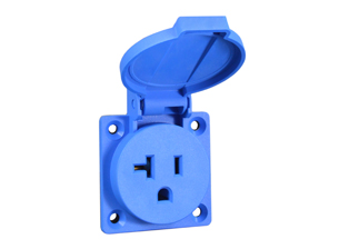 20 AMPERE-125 VOLT NEMA 5-20R WEATHERPROOF OUTLET, PANEL / WALL BOX MOUNT, TYPE B, IP44 RATED (COVER CLOSED) WITH GASKET, "T" MARK IMPACT RESISTANT, 2 POLE-3 WIRE GROUNDING (2P+E). BLUE.
<br><font color="yellow">Notes: </font> 

<br><font color="yellow">Notes: </font> 
<br><font color="yellow">*</font> American 2x4, 4x4 wall box mount applications = Use #97120-BZ, #97120-DBZ wall plates. 
<br><font color="yellow">*</font> Terminals, conductor cover for panel mount applications = Use #70127. 
 <br><font color="yellow">*</font> Not for use with #70125 wall box. 

<br><font color="yellow">*</font> Operating temp. = -25C to +40C.

<br><font color="yellow">**</font> NEMA Weatherproof Outlets with same mounting design listed below.

<BR>**NEMA 5-20R (20A-125V) #70050-BLK, #70050-BLU . Accepts NEMA 5-20P & NEMA 5-15P plugs.
<BR>**NEMA 5-15R (15A-125V) #70020, # 70020-BLK, #70020- BLU . Accepts NEMA 5-15P plugs.
 

<br><font color="yellow">View:</font> Optional panel mount designs # <a href="https://internationalconfig.com/icc6.asp?item=5379-SS" style="text-decoration: none">5379-SS</a>, # <a href="https://internationalconfig.com/icc6.asp?item=5358" style="text-decoration: none">5358</a>, # <a href="https://internationalconfig.com/icc6.asp?item=5358-QC" style="text-decoration: none">5358-QC</a>. 
<br><font color="yellow">View:</font> European, British, Australia, Universal <a href="https://www.internationalconfig.com/icc5.asp?productgroup=%27Weatherproof%20Outlets,Boxes,Covers%27&Producttype=%27Panel%20Mount%20Outlets,IP44,IP55,IP68%27&set=1&title1=%27prodtype%27" style="text-decoration: none">Weatherproof outlets with same mounting design</a>. 
<br><font color="yellow">*</font> International / Worldwide panel mount power outlets for all countries are listed below in related products. Scroll down to view.
