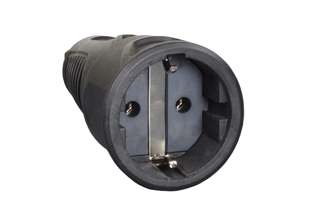 EUROPEAN SCHUKO CONNECTOR, 16 AMPERE-250 VOLT TYPE F, CEE 7/3 (EU1-16R) REWIREABLE IN-LINE CONNECTOR, IP20, IMPACT RESISTANT BODY. 2 POLE-3 WIRE GROUNDING (2P+E), MAX. CORD O.D. = 0.433". BLACK. 

<br><font color="yellow">Notes: </font> 
<br><font color="yellow">*</font> Temp. range = -25C to +40C.
<br><font color="yellow">*</font> European, Schuko Extension Cords, Type E, F, Weatherproof IP44, GFCI/RCD versions. View: <a href="https://internationalconfig.com/icc6.asp?item=European-Extension-Cords" style="text-decoration: none">European-Extension-Cords</a>. 


<br><font color="yellow">*</font> Watertight IP68/IP66 Locking Connector available # <a href="https://internationalconfig.com/icc6.asp?item=70361" style="text-decoration: none">70361</a>. Locking design also prevents accidental disconnect.

<br><font color="yellow">*</font> European Schuko plugs, outlets, power cords, GFCI/RCD socket strips, adapters listed below in related products. Scroll down To view.