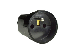 FRANCE, BELGIUM CONNECTOR, 16 AMPERE-250 VOLT CEE 7/5 (FR1-16R) TYPE E, F REWIREABLE IN-LINE CONNECTOR, 2 POLE-3 WIRE GROUNDING (2P+E). BLACK. 

<br><font color="yellow">Notes: </font> 
<br><font color="yellow">*</font> Terminals accept 4.0mm (12 AWG) conductors, Max. cord dia. = 10mm (0.394").

<br><font color="yellow">*</font> Watertight IP68/IP66 Locking Connector available # <a href="https://internationalconfig.com/icc6.asp?item=71175" style="text-decoration: none">71175"</a>. Locking design also prevents accidental disconnect.

<br><font color="yellow">*</font> All CEE 7/7 European Schuko type plugs & power cords connect with France / Belgium outlets, sockets, connectors.
