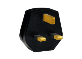 UK, BRITISH, UNITED KINGDOM PLUG (UK1-13P), 13 AMPERE-250 VOLT, BS 1363A TYPE G PLUG, 13 AMPERE FUSED, REWIREABLE DOWN ANGLE PLUG, 2 POLE-3 WIRE GROUNDING (2P+E), BLACK. 

<br><font color="yellow">Notes: </font> 
<br><font color="yellow">*</font> Max. Cord O.D. = 0.433" (11mm).
<br><font color="yellow">*</font> British, UK Plugs available with 3A, 5A, 10A, 13A fuses.
<br><font color="yellow">*</font> British, United Kingdom Plugs, Power Cords, Outlets, Power Strips, GFCI-RCD Receptacles, Sockets, Connectors, Extension Cords, Plug Adapters listed below in related products. Scroll down to view.
 