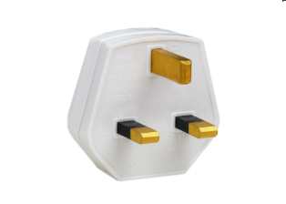 UK, BRITISH, UNITED KINGDOM PLUG (UK1-13P), 13 AMPERE-250 VOLT, BS 1363A TYPE G PLUG, 13 AMPERE FUSED, REWIREABLE DOWN ANGLE PLUG, 2 POLE-3 WIRE GROUNDING (2P+E), WHITE.

<br><font color="yellow">Notes: </font> 
<br><font color="yellow">*</font> Max. Cord O.D. = 0.433" (11mm).
<br><font color="yellow">*</font> British, UK Plugs available with 3A, 5A, 10A, 13A fuses.
<br><font color="yellow">*</font> British, United Kingdom Plugs, Power Cords, Outlets, Power Strips, GFCI-RCD Receptacles, Sockets, Connectors, Extension Cords, Plug Adapters listed below in related products. Scroll down to view.
 

 