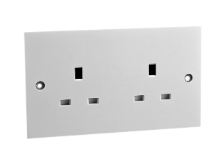 BRITISH, UNITED KINGDOM 13 AMPERE-250 VOLT DUPLEX OUTLET (86mmX146mm SIZE), (UK1-13R) BS 1363,  TYPE G, SHUTTERED CONTACTS, 2 POLE-3 WIRE GROUNDING (2P+E). WHITE.

<BR><font color="yellow"> Notes:</font>
<BR><font color="yellow">*</font> Weatherproof enclosure, #74790-B2 (IP66) rated, cover closes & locks over down angle plugs (not all plug variations).  
<BR><font color="yellow">*</font> Weatherproof flush mount cover #74790-DX (IP54) rated.
<BR><font color="yellow">*</font> European wall boxes = Use #72355X47D, 72355X35D, 72355X25D, 72355-F, 72365, 72365-RED series. 
<BR><font color="yellow">*</font> British, United Kingdom plugs, power cords, outlets, power strips, GFCI-RCD receptacles, sockets, connectors, extension cords, plug adapters listed below in related products. Scroll down to view.
 
 
