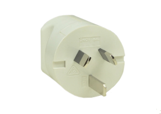 AUSTRALIA, NEW ZEALAND PLUG, 10 AMPERE-240 VOLT TYPE I PLUG AS/NZS 4417(RCM), AS/NZS 3112, (AU1-10P), REWIREABLE PLUG, IP2X RATED, 2 POLE-3 WIRE GROUNDING (2P+E). WHITE.

<br><font color="yellow">Notes: </font> 
<br><font color="yellow">*</font> Plug connects with 10 Ampere, 15 Ampere, 20 Ampere Australian, New Zealand outlets, receptacles, connectors.
<br><font color="yellow">*</font> Terminal screw torque = 0.6Nm, Housing screw torque = 0.5Nm.
<br><font color="yellow">*</font> Related plugs, outlets, GFCI sockets, power cords, power strips, adapters listed below. Scroll down to view.

