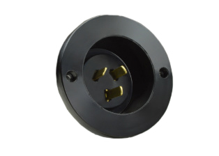 AUSTRALIAN / NEW ZEALAND 10 AMPERE-250 VOLT PANEL MOUNT INLET (AU1-10P) AS/NZS 3112, 2 POLE-3 WIRE GROUNDING (2P+E). BLACK. 

<br><font color="yellow">Notes: </font> 
<br><font color="yellow">*</font> Panel mount inlet accepts Australia, New Zealand 20A, 15A, 10A In-line connectors.
<br><font color="yellow">*</font> Australia, New Zealand plugs, connectors, outlets, GFCI RCD sockets, power cords, adapters listed below in related products. Scroll down to view.
