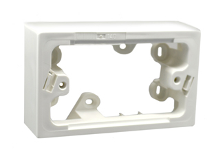 SURFACE MOUNT WALL BOX, 37mm DEEP. WHITE. 

<br><font color="yellow">Notes: </font>

<br><font color="yellow">*</font> Wall box has 83mm (.328")  mounting centers. Same as American 2X4 wall boxes.

<br><font color="yellow">*</font> Accepts South America, Argentina, Brazil, Chile outlets with 83mm mounting centers.  
<br><font color="yellow">*</font> Accepts Australia, South Africa, India, China, Asia outlets with 83mm mounting centers.   

<br><font color="yellow">*</font> Accepts American, Canada outlets with 39/32" (83mm) mounting centers.   
<br><font color="yellow">*</font> Not for use with #74900-MCS, #74900-MCSV W.P. covers.
