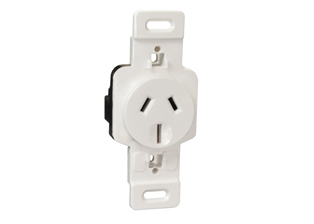 AUSTRALIA / NEW ZEALAND 15 AMPERE-250 VOLTS TYPE I POWER OUTLET AS/NZS 3112 (AU2-15R), WALL BOX MOUNT, 2 POLE-3 WIRE GROUNDING (2P+E). WHITE. 

<br><font color="yellow">Notes: </font> 
<br><font color="yellow">*</font> Vertical mount on American 2x4 wall boxes, surface mount on #84225-AR, #74225 wall boxes.
<br><font color="yellow">*</font> Australia TUV Approved building wire/cable #<a href="https://internationalconfig.com/icc6.asp?item=CNCP07AA002">CNCP07AA002</a>.
<br><font color="yellow">*</font> Outlet accepts 15 Amp, 10 Amp Australian, New Zealand plugs.
<br><font color="yellow">*</font> Mating wall plates, weatherproof covers are listed below in related products. Scroll down to view.
 