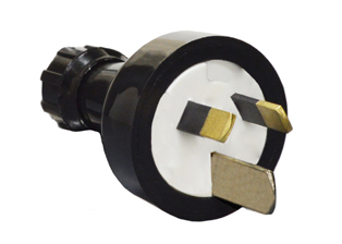 AUSTRALIA, NEW ZEALAND PLUG, 15 AMPERE-250 VOLT AS/NZS 4417 (RCM), AS/NZS 3112, AS/NZS 3100 (AU2-15P), IP2X RATED, REWIREABLE POWER PLUG, 2 POLE-3 WIRE GROUNDING (2P+E), MAX. CORD DIA. = 9mm (0.354"). BLACK.

<br><font color="yellow">Notes: </font> 
<br><font color="yellow">*</font> Plug connects with 15 Ampere, 20 Ampere Australian, New Zealand outlets, connectors.
<br><font color="yellow">*</font> Scroll down to view related products.

 