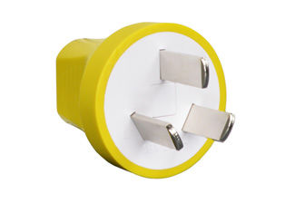 CHINA PLUG, 16 AMPERE-250 VOLT, TYPE I PLUG, (CH2-16P), REWIREABLE STRAIGHT PLUG, 2 POLE-3 WIRE GROUNDING (2P+E). YELLOW. 
<br><font color="yellow">Notes: </font> 
<br><font color="yellow">*</font> MAX. CORD SIZE: 0.443 (11mm).
<br><font color="yellow">*</font> TERMINAL SCREW TORQUE: 1Nm, CORD GRIP SCREW TORQUE: 1Nm.
<br><font color="yellow">*</font> MATERIAL: PVC, OPERATING / STORAGE TEMP: -10C + 40C.
<br><font color="yellow">*</font> Plug connects with China CH2-16R (16A-250V) outlets only.

<br><font color="yellow">*</font> China 10 Ampere-250 Volt (CH1-10P) Plugs, Power Cords cords available. View  # <a href="https://internationalconfig.com/icc6.asp?item=74740-YL" style="text-decoration: none">74740-YL</a>

 