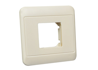 EUROPEAN WALL PLATE / MOUNTING FRAME, (86mmX86mm) SIZE, 60mm MOUNTING CENTERS, ACCEPTS ONE (36mmX36mm) SIZE MODULAR DEVICE. IVORY. 

<BR> <font color="yellow">Notes.</font>

<BR> <font color="yellow">*</font> Mounts on European, British, International wall boxes with 60mm (60.3mm) centers.
<BR> <font color="yellow">*</font> Accepts European / International / Universal (36mmX36mm) modular size outlets, switches, circuit breakers.

<br><font color="yellow">*</font> Flush mount on # 72350X35D, 72350X47D, 72350-F, 77190 wall boxes. Surface mount on 72360 wall boxes. 
<br><font color="yellow">*</font> Weatherproof covers available, IP55 rated # 74790-A, # 74790.
<BR><font color="yellow">*</font> Weatherproof enclosures available # 74790-B1, (IP66 rated). Cover closes over (down angle) type plugs (Not all plug variations).
<BR><font color="yellow">*</font> Not for use with # 74901-SCH


 
<br><font color="yellow">*</font> Scroll down to view wall plates, outlets, GCFI /RCD sockets, power strips, plug adapters in related products.