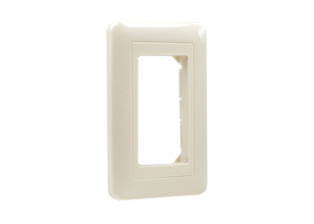 WALL PLATE AND MOUNTING FRAME FOR TWO (36mmX36mm Size) MODULAR DEVICES. IVORY. 

<br><font color="yellow">Notes: </font> 
<br><font color="yellow">*</font> Mounts on American 2x4 wall boxes. Surface mount on wall boxes # 74225, # 84225-AR. 
<br><font color="yellow">*</font> Weatherproof cover available # 74900-MCS.
<br><font color="yellow">*</font> Not for use with # 74901-SCH outlet.
<br><font color="yellow">*</font> Not for use with # 74900-MCSV cover.<br><font color="yellow">*</font> Ensure modular devices are secured in mounting frame. All locking tabs must be completely engaged.
 
<br><font color="yellow">*</font> Scroll down to view wall plates, outlets, GCFI /RCD sockets, power strips, plug adapters in related products.
  

   