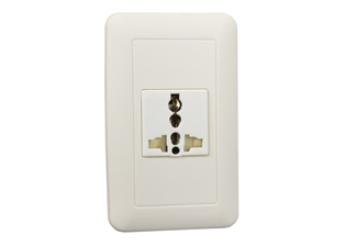 UNIVERSAL MULTI-CONFIGURATION 20 AMPERE-250 VOLT EUROPEAN, BRITISH, DENMARK, SWISS, AUSTRALIA, CHINA, JAPAN, BRAZIL, ARGENTINA, AMERICA NEMA, SOUTH AMERICA, ASIA, THAILAND, ISRAEL OUTLET, SHUTTERED CONTACTS, 2 POLE-3 WIRE GROUNDING (2P+E). IVORY. 

<br><font color="yellow">Notes: </font> 
<br><font color="yellow">*</font> Mounts on American 2x4 wall boxes & International wall boxes with 3.28" (83mm / 84mm) mounting centers.
<br><font color="yellow">*</font> Surface mounts on wall boxes # 74225, # 84225-AR.

<br><font color="yellow">*</font> Weather proof panel mount cover available # 79400-MCS. Note: Not for use on wall boxes # 74225, # 84225-AR.

<br><font color="yellow">*</font> Plug adapter # 74901-SGA available, provides "Earth" grounding connection for European CEE 7/7, CEE 7/4 Schuko plugs.
 