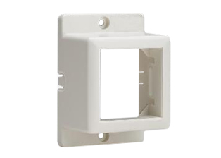 RAISED SURFACE / PANEL MOUNTING FRAME. IVORY.

<br><font color="yellow">Notes: </font> 
<br><font color="yellow">*</font> Frame accepts one modular (36mmX36mm size) type outlet, circuit breaker, switch.
<br><font color="yellow">*</font> Use only on insulated surfaces.
  